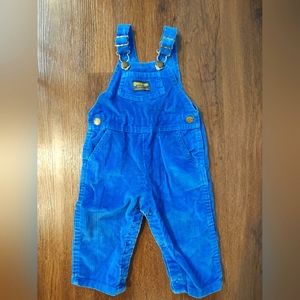 Oshkosh VINTAGE 90s blue corduroy overalls baby toddler